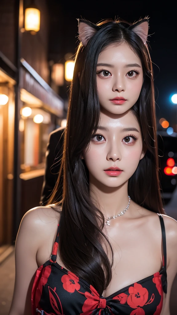 TWICE tzuyu、Glossy feel、Mature、sex appeal、Nighttime activities、Cat Cosplay
