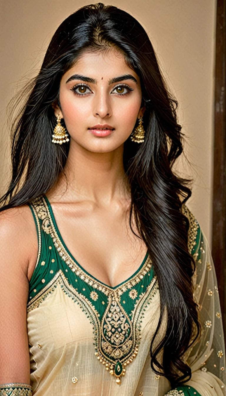 Alabaster, White complexion, cricket player, young, beautiful Pakistani woman around 18 years old, long natural black hair, beautiful eyes, beautiful body, busty, fit, athletic, hourglass, night, (portrait, face focus, beautiful face, cute face, detailed face, perfect face )