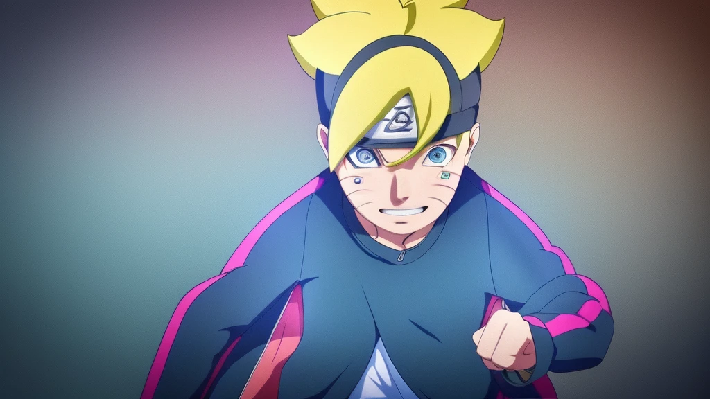 masterpiece, ultra-detailed, 1boy, male focus, upper body shot, Uzumaki Boruto wearing maroon Streetwear Hoodie, yellow hair, Blue eyes, look at viewer, happy face, vibrant colors, cityscape background, dinamic lighting, highly detailed face, stylish, urban style, cool attitude, bokeh, FLOREST background,
