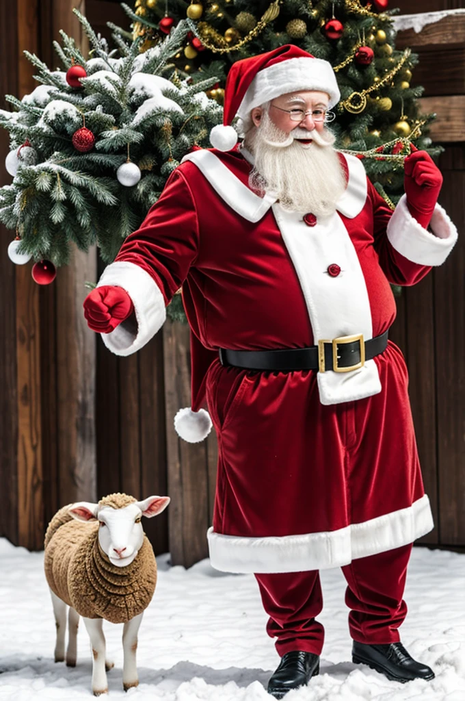Santa Claus dressed as a sheep