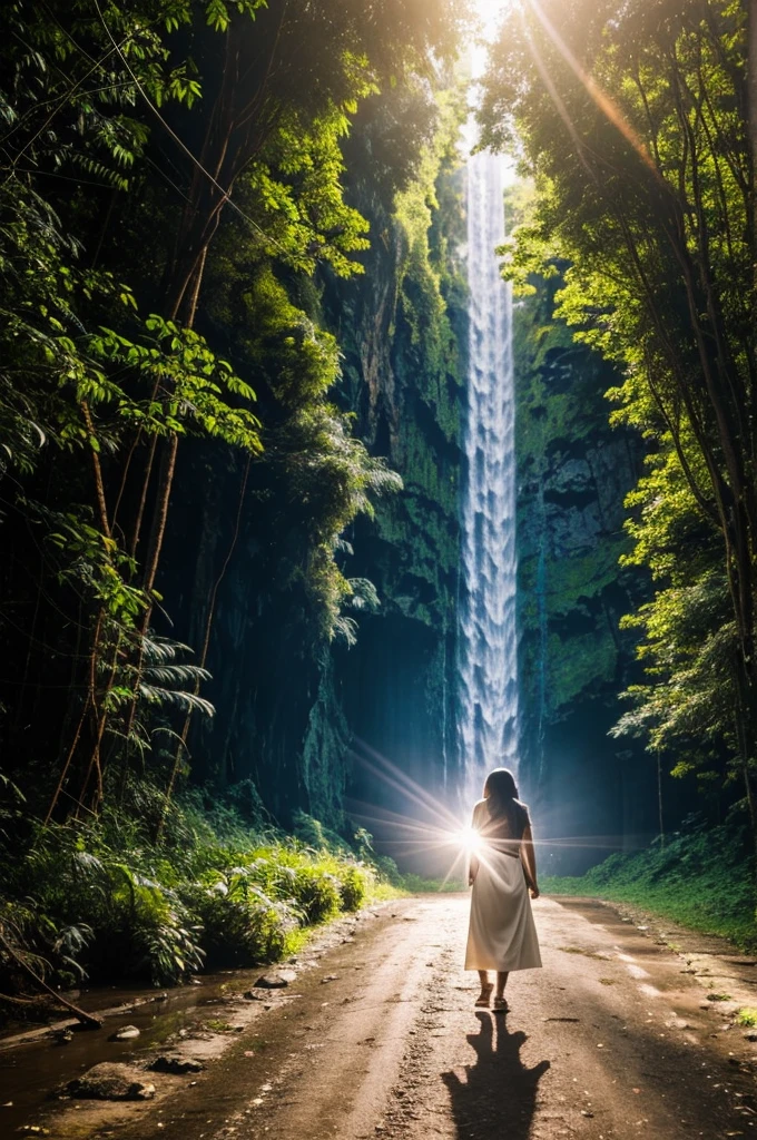 Can you create a image, related to Filipino Christian Living with the title of Journey in light