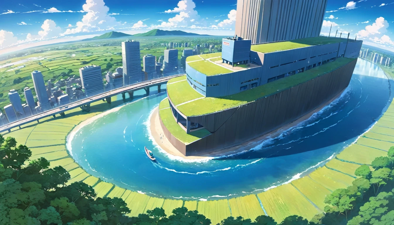 Image of Makoto Shinkai's anime、landscape、Spectacular and beautiful scenery of fantasy、