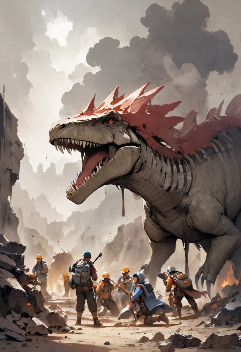 Fossil excavation、dinosaur、Research team、strata、Bone