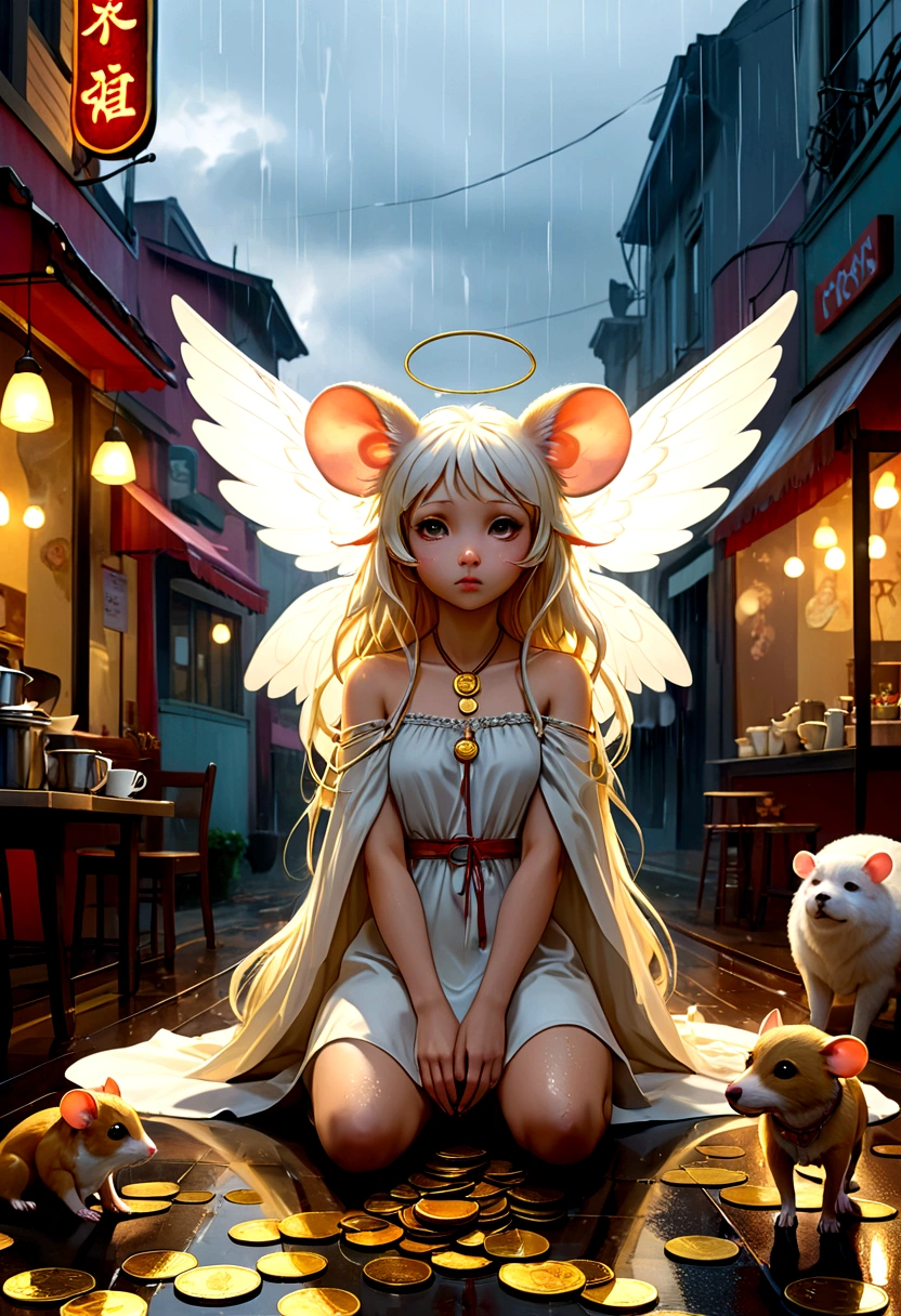 Mucha style , Hallucination, daydream , nightmare , Insane Dream , bokeh , erotica , realistic female mouse , (Cleavage:0.9) , realistic long nose , cafe de oni , Coins, Rubber Bands, and a Reversal of Innocent , Lost Dog and Beat of the Rain , A bad dream of dolls lined up , As God Says , In order to become an angel, I was secretly kind to everyone every day , Coin Magic move