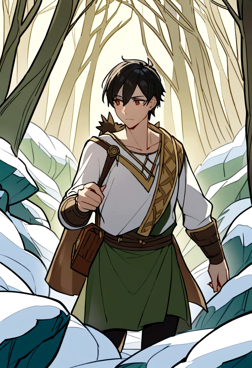 Leif: The Swift Scout
Leif, known for his speed and agility, was the tribe’s best scout and explorer. His keen eyes and swift movements allowed him to navigate through the densest forests and most treacherous terrains. One day, Erik tasked Leif with a critical mission: to explore uncharted territories and find new resources for the tribe's survival.
Leif set off at dawn, equipped with his trusted bow and a small supply of provisions. His journey took him through dense, snow-covered forests, across steep, icy mountains, and over frozen rivers. Along the way, he encountered wild animals, treacherous weather, and the remnants of ancient civilizations.
After days of relentless travel, Leif discovered a hidden island covered with magnificent forests and teeming with wildlife. However, the island was not as abandoned as it seemed. It held ancient secrets and hidden dangers, including a mysterious temple guarded by supernatural forces. Leif's story follows his exploration of this enigmatic island, his encounters with its mystical inhabitants, and his quest to uncover the ancient secrets that could change the fate of his tribe. viking
