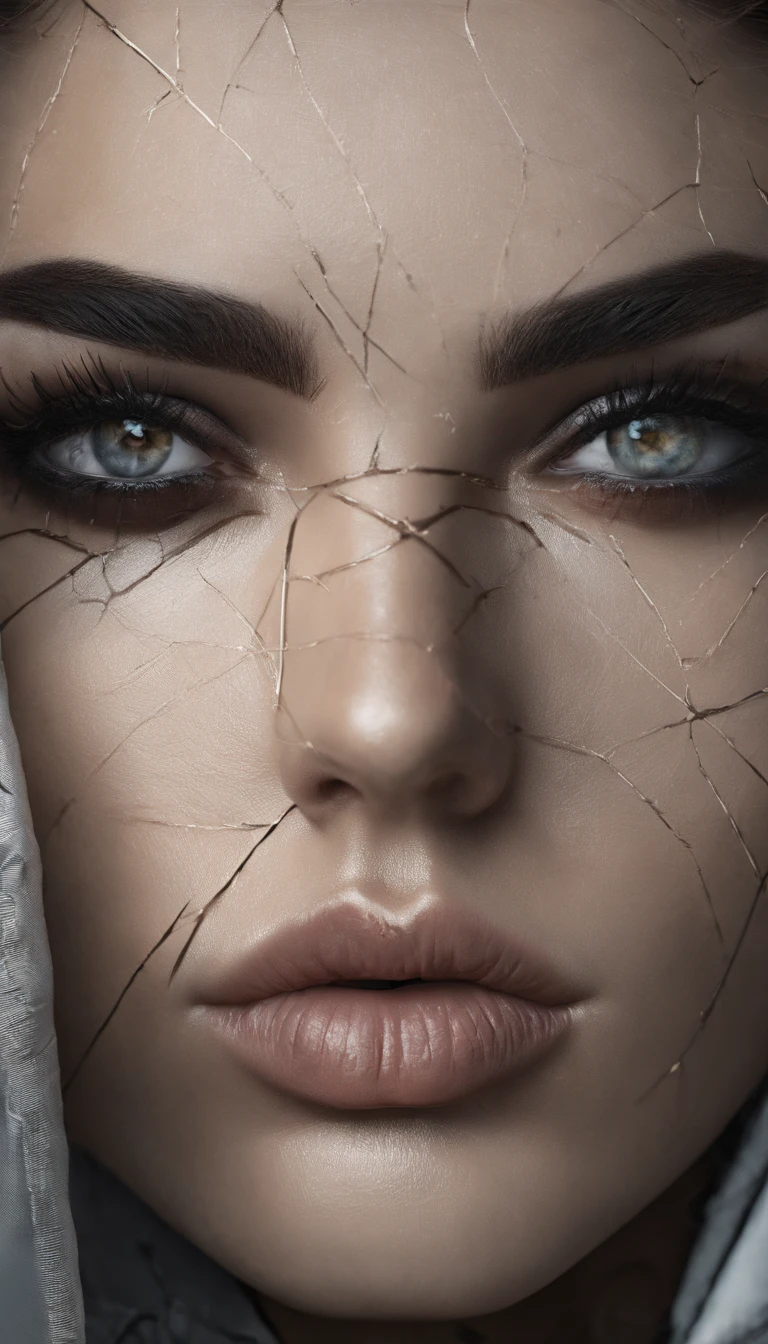 A photorealistic close-up portrait of a woman wearing an eye patch on face and covered left eye, (best quality,4k,8k,highres,masterpiece:1.2),ultra-detailed,(realistic,photorealistic,photo-realistic:1.37),extreme close-up,extremely detailed and realistic eyes, extremely detailed and realistic face, beautiful detailed eyes,beautiful detailed lips,extremely detailed eyes and face,longeyelashes,dramatic lighting,chiaroscuro lighting,cinematic lighting