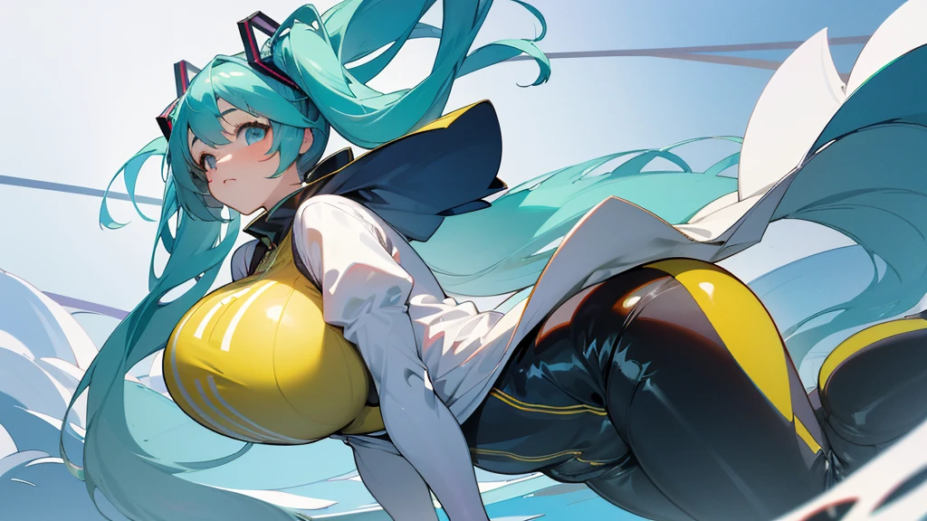 masterpiece, Highest quality,One girl, Hatsune Miku, Huge breasts, Huge breasts, Huge breasts, Huge breasts, Huge breasts, Huge breasts, Huge breasts、Big Butt、Extreme obesity、Extreme obesity、Extreme obesity、Extreme obesity、Extreme obesity、Extreme obesity