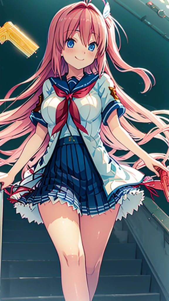 hand water gun,smile,kurashina asuka,