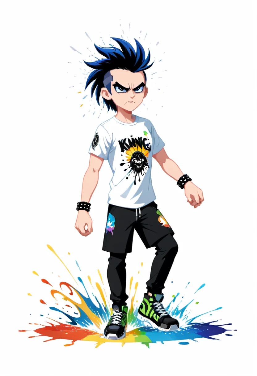 (((white background))), (((SPLASH ART))) intricately detailed t-shirt design ready for print , 2d, ONE HUGE black angry full body KING KONG in foreground Jungle mountains peeks sunset at the background, vibe detailed design for streetwear and urban style t-shirts design, pro vector, (cel-shading style:1.3), inkpunk, (ink lines:1.1), strong outlines, bold traces, high contrast, (cel-shaded:1.1), vector, 32k resolution, best quality,, flat lights,vector t-shirt art ready for print, intricate rich extremely complex ornaments illustration, extremely detailed and complex illustration, high detail, clean lines style, intricate high details, (((white plain background)))