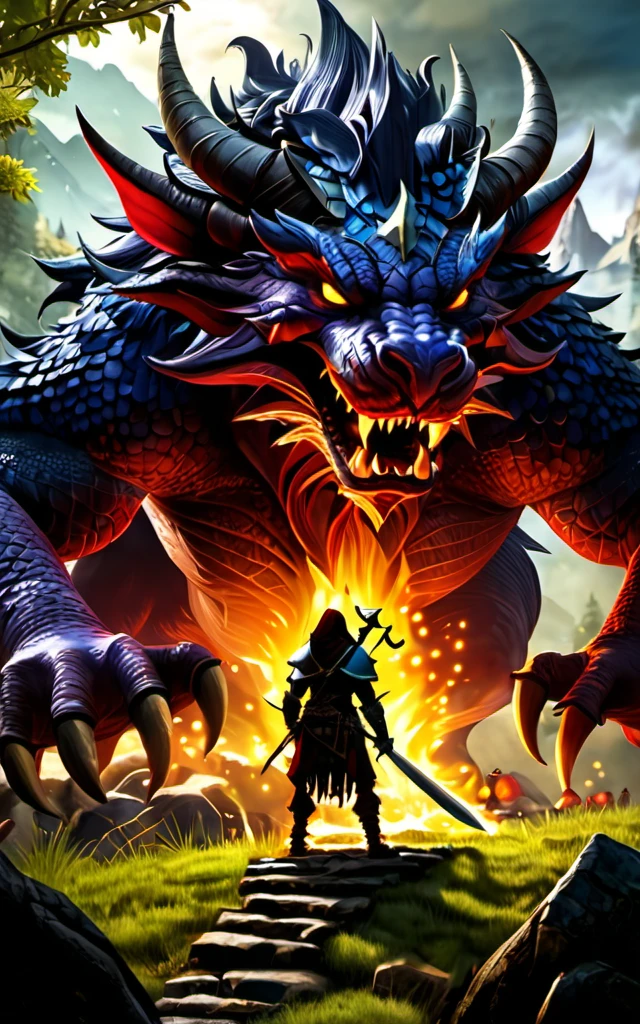 Role-playing game (RPG) style fantasy create a photo realistic image that the viewer has never envisioned before,the image should demonstrate extreme creativity,imaginative,bold,inspiring,original in subject,original in style,amazing composition,intricately detailed,absurdly complex . Detailed, vibrant, immersive, reminiscent of high fantasy RPG games