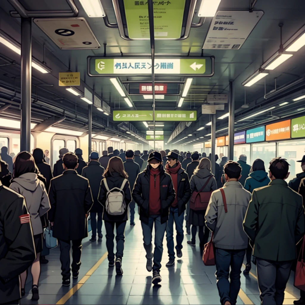 Crowd subway