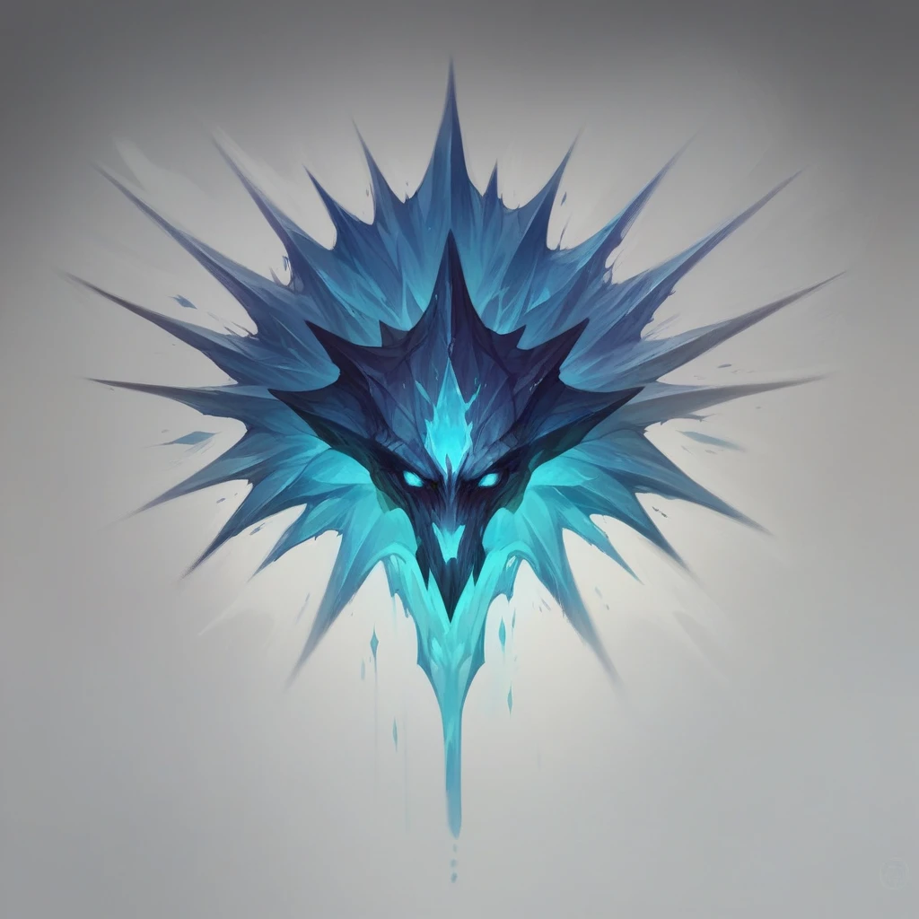 Create an ultra-detailed, best quality, high-resolution masterpiece depicting an umbral elemental with an inhumanoid figure seeping with blue energy perfect shadows, high quality shading, photorealistic,