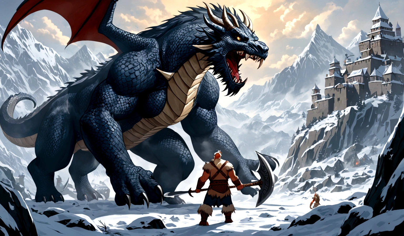 Bjorn, the strongest and most fearless warrior of the tribe, was always ready to face any danger. When rumors of a fearsome dragon reached the village, Bjorn volunteered to confront the beast. Armed with his mighty axe, he ventured into the dragon’s lair, determined to protect his people.