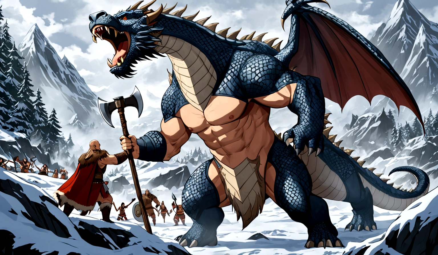 Bjorn, the strongest and most fearless warrior of the tribe, was always ready to face any danger. When rumors of a fearsome dragon reached the village, Bjorn volunteered to confront the beast. Armed with his mighty axe, he ventured into the dragon’s lair, determined to protect his people.