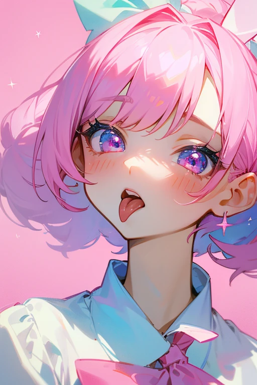 Girl, pink, dreamy, sparkling, cute, yumekawa, pastel colors, 👅🫶👅🫶🐇🦄🎀🎀🎀🎀, Jirai Kei