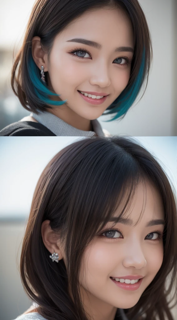 Black Hair、Hair Bob、wince、Round eyes、False eyelashes、A light smile、correct、Striped Hair、Brown Hair、Blue Hair、Dark blue hair、Gradient Hair、Asymmetrical hair、Hair behind the ear、Crossed bangs、Long Hair、とてもLong Hair、Hair up on one side、とんでもなくLong Hair、Barrette、sunglasses、Mole under the eye、Light blue eyes、Ring Eyes、Round eyes、makeup、Wicked Smile、A light smile、Surrealism、Drop Shadow、Anaglyph、Stereogram、Character portrait、Subjective、Atmospheric Perspective、Film Grain、Backlight、Overexposure、Lens flare、8k、Super detailed、最high quality、UHD、UHD、Super detailed、masterpiece、correct、Textured skin、high quality、最high quality、Awards、High resolution、16k, 髪のwince、A light smile、Redness in the ears、correct、odor、Surrealism、Drop Shadow、Anaglyph、Stereogram、Character portrait、Subjective、Atmospheric Perspective、shine、360° View、Super detailed、最high quality、UHD、解剖学的にcorrect、masterpiece、Textured Skin、High resolution、最high quality、high detail、Long eyelashes、light blush、makeup