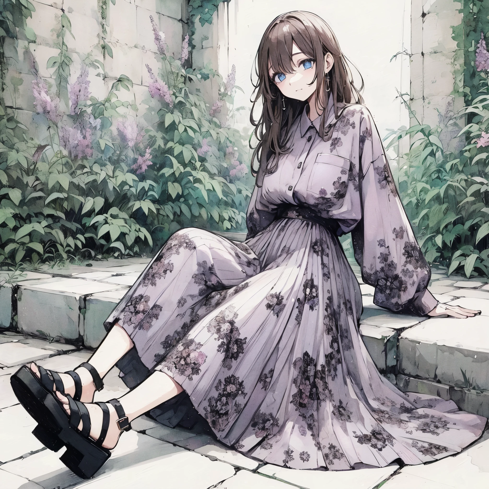 Official art using high-quality hand-drawn watercolor sketch techniques. (best quality,4k,8k,highres,masterpiece:1.2),ultra-detailed,beautiful detailed eyes,A girl with beautiful eyes, everyone, beautiful anime girl, cute anime girl, smooth anime art, anime style, elegant colors, soft lighting, delicate beautiful wet eyes, very coquettish, (beautiful large breast:1.2), (correct hands:1.2),
