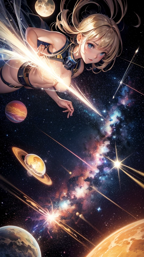 (Best Quality,4K,8k,High resolution,masterpiece:1.2),Ultra-detailed,(Realist,fotorRealist,fotorRealist:1.37),planet art,solar system,Night Sky,Shining Star,Wonders of the Universe,Celestial Bodies,moving planet,Orbiting planets,Space Exploration,astronomy,Interstellar travel,exoplanet,Alien World,distant galaxy,nebula,star nursery,Starburst,Milky Way Galaxy,Intergalactic Journey,Space dust,space-time continuum,Dark matter,reveal the universe,Infinite beauty,Celestial Bodies写真,Galactic Adventures,Mysterious Universe,Cosmic Energy,explore the unknown,constellation,Celestial Bodies航法,star dynamics,Deep Space Exploration,Space Landscape,Astronaut's perspective,The vast universe,Breathtaking landscapes,Distant Horizon,Bright space,pulsating star,cosmic ballet,Moonscape,vision of another world,Enigmatic space,fascinating cosmos,The ever-expanding universe,Colorful Northern Lights