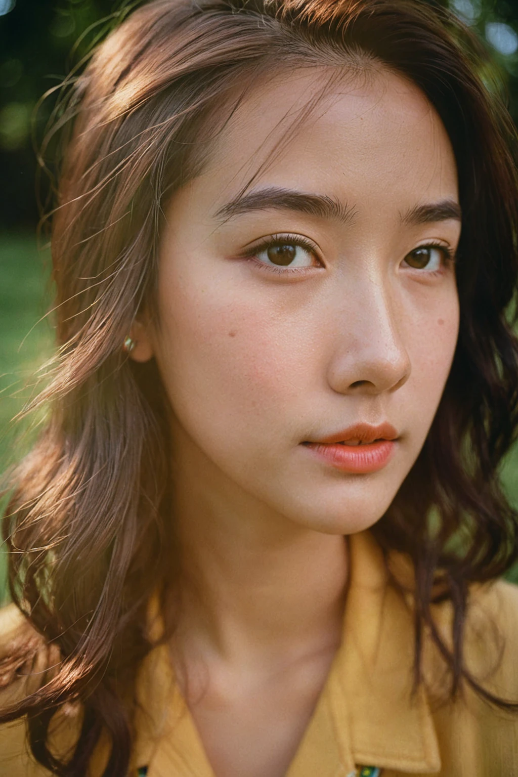 a portrait of MagMix Girl, analog film photo, Kodachrome.