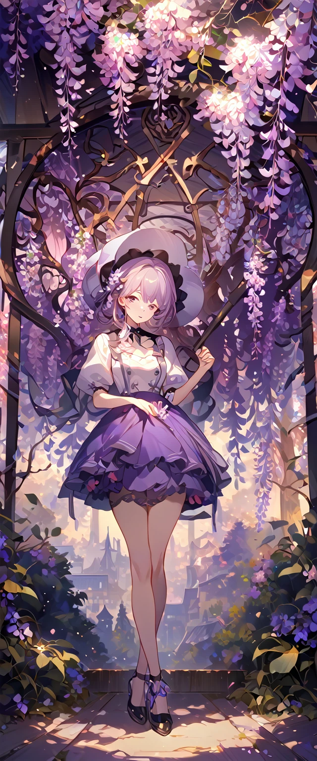 wisteria flower, wisteria tree, wisteria background, 8k ,4k , best quality, high quality, masterpiece inspired by Asukaziye artist : ask, art style : ask