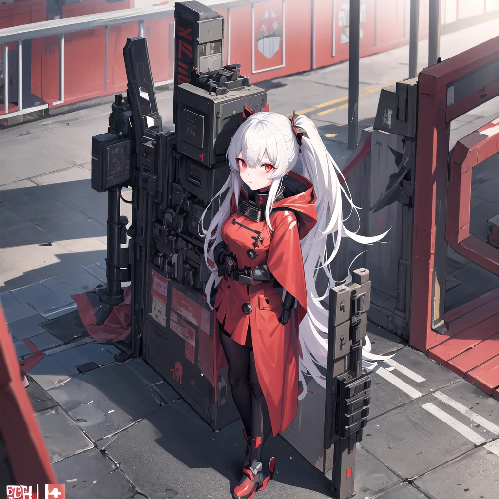 anime character with three soldiers in raincoats and red cape, anime maid ss military, from girls frontline, girls frontline style, badass anime 8 k, best anime 4k konachan wallpaper, mechanized soldier girl, gapmoe yandere grimdark, artwork in the style of guweiz, zerochan art, by Kamagurka, imperial military