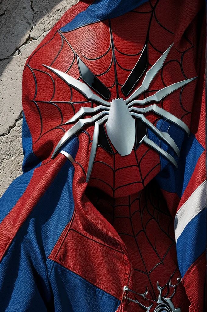 ((best quality)), ((masterpiece)), (detailed), Spiderman, stone island jacket, holding malaysia flag