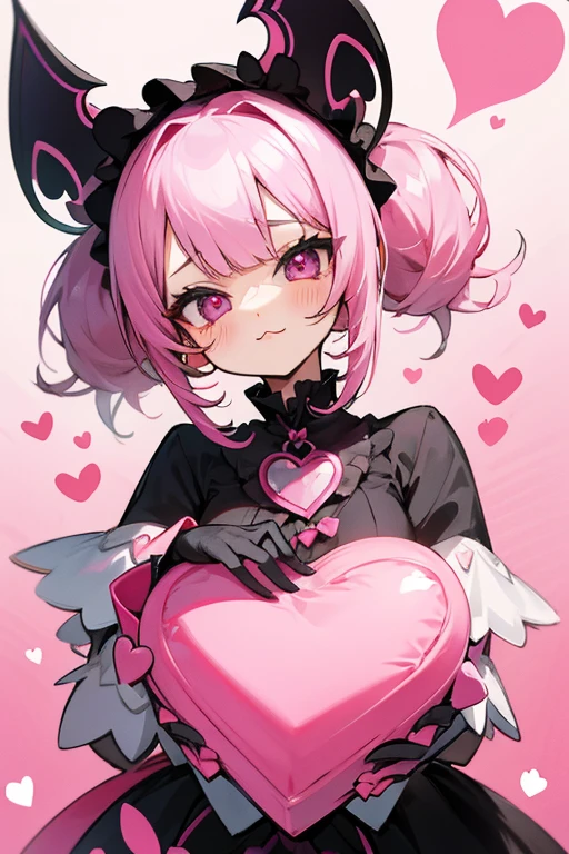 all pink, heart effects, kawaii, Jirai Kei