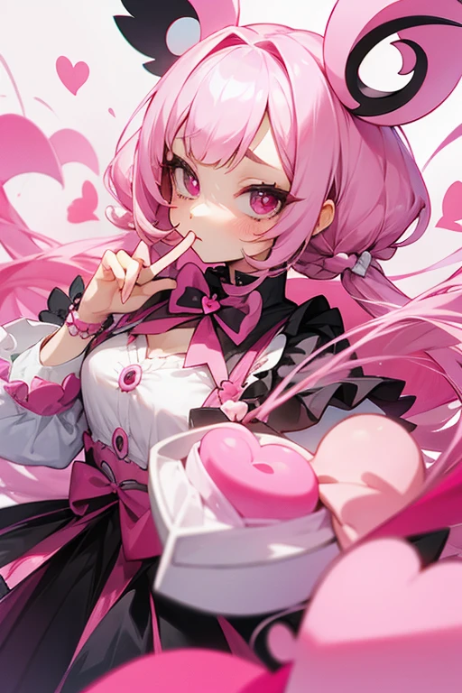 all pink, heart effects, kawaii, Jirai Kei