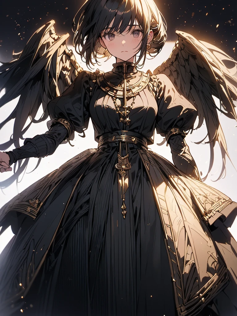 ((((High-quality rendering high-resolution))), 1girl, confident, standing, (((detailed eyes:0.9, beautiful and detailed face))), ((centered)), (wide shot), facing viewer, (((outdoors, night sky, stars:0.9))), medium breasts, looking at viewer, ((half closed eyes)), ((perfect hands)), (((head:1, arms, hips in view, elbows, thighs, in view))), ((hands at sides)), beautiful lighting, outside, outdoors, background, ((defined subject)), 25 years old, (head tilt), (((confident))), ((determined)), (((high contrast)))