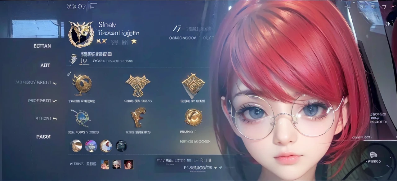 (RAW photo, best quality), (realistic, photo-realistic:1.2), 1girl, high quality, (high detailed skin:1.4), puffy eyes, glasses, gorgeous hair, (dark room:1.3), (rim lighting:1.3), (dimly lit:1.3), (dark night:1.3), indoors, portrait, black hair, dark background, short hair,