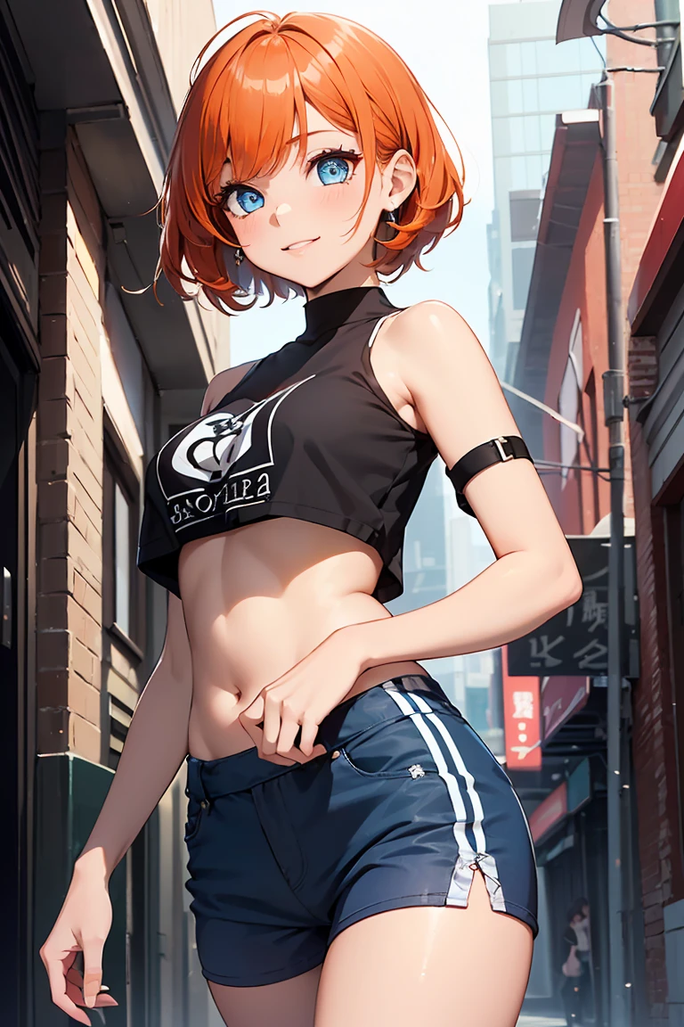 furry woman, , cute, 8k,fuzzy fur, cute outfit, cute face, short pants and a crop top