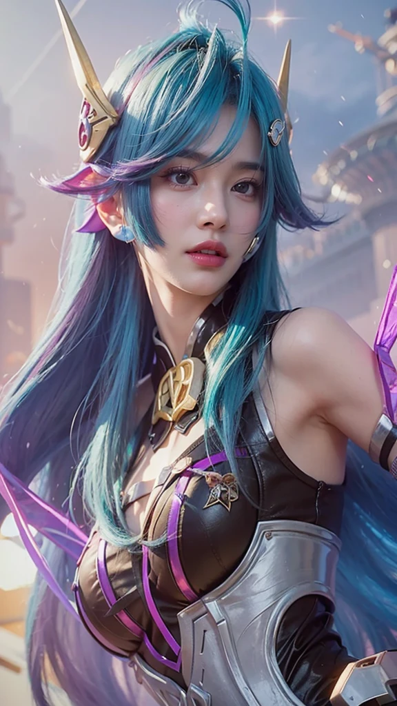 a close up of a 4 girls  ,pink hair , big booobs ,  shadowbringers cinematic, 4 k detail fantasy, a beautiful fantasy empress, game cg, xianxia fantasy, xianxia hero, 2. 5 d cgi anime fantasy artwork, cinematic goddess close shot, ruan jia and artgerm, wow 4 k detail fantasy, hyperdetailed fantasy character
