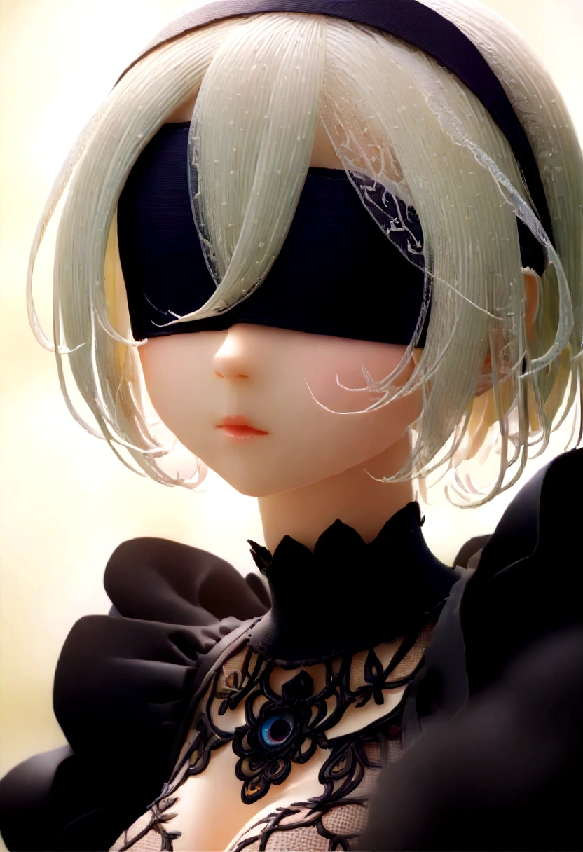 2b, 2b, (black Blindfolded:1.5), black Headband, Blindfolded, Headband, short hair, White hair, (Blindfold:1.7),
rest black skirt, black High Leg Raise, boots, Cleavage incision, Garment cutting, Headband, High heel, Long sleeve, , Side slits, skirt, thigh boots, High Leg Raise,
rest looking at viewer, whole body,
rest outdoors,
rest (masterpiece:1.2), best quality, high resolution, Unity 8K wallpaper, (illustration:0.8), (Beautiful and delicate eyes:1.6), Extremely detailed face, Perfect lighting, Extremely detailed CG, (Perfect hands, Perfect anatomical structure),