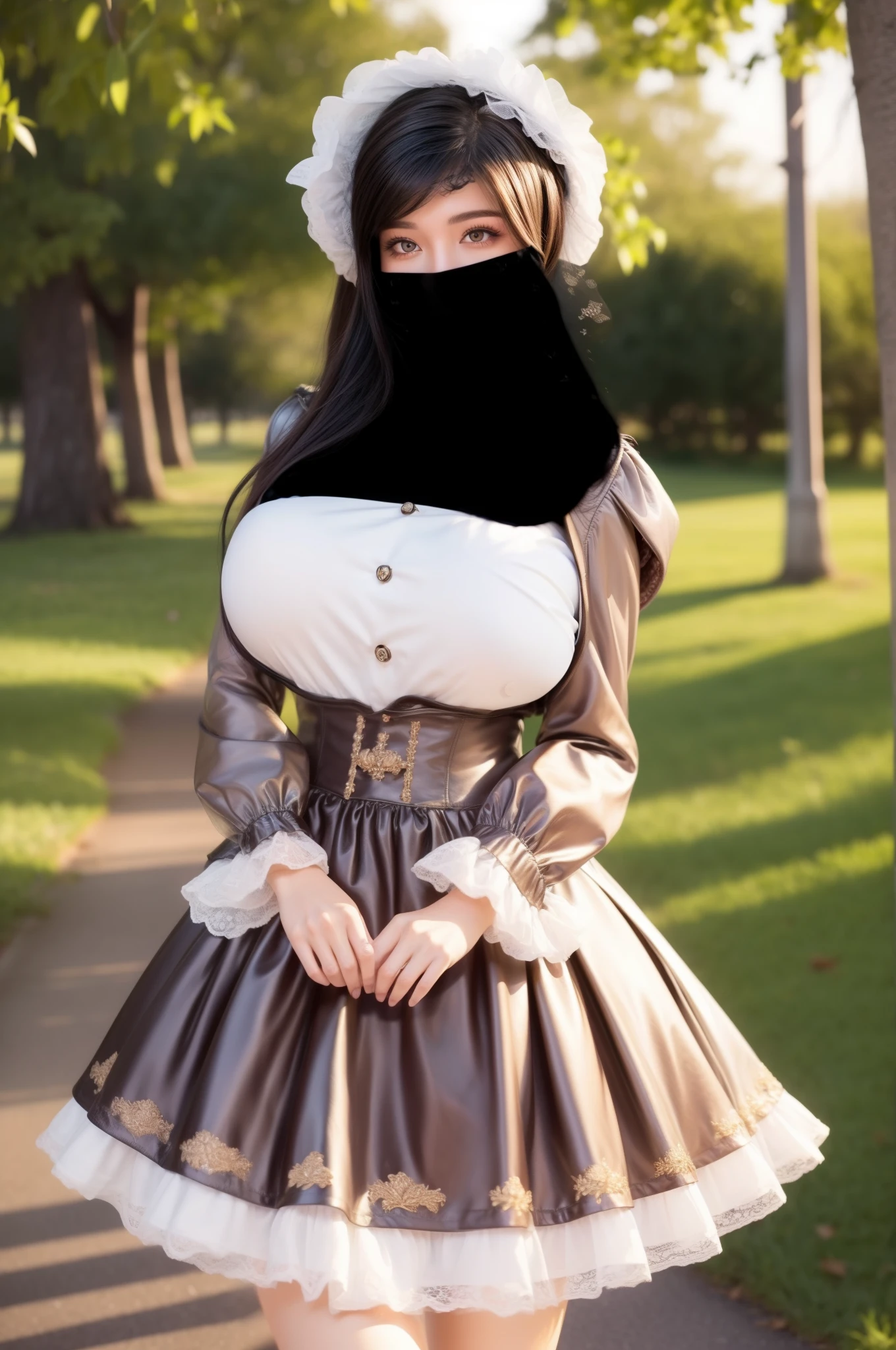 (Hyper-realistic) , (illustratio), (Increase the resolution),(8K), (Most Best Illustration),(extremely detaile), (Beautiful and delicate eyes),(The face is super detailed), (Detailed face), solo,1个Giant Breast Girl, looking at viewert, in the darkness nigth, deep shading, ssmile,cabelos preto e longos,(((Russian women's uniform:1.8)))