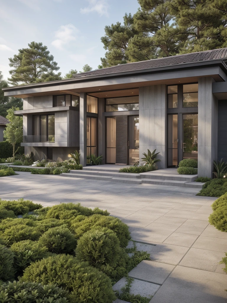 ((best quality)), ((masterpiece)), (detailed), perfect face, ((Masterpiece)), (best quality), (ultras Realistic), 8k, Raw photo, a rendering of a modern house with vietnamese roof anh brick yard , realistic garden, contemporary house, exterior design, wide establishing shot, modern house, in style of simplified realism, concept house, realistic building, front elevation view, wide angle exterior 2022, inter dimensional villa, building facing, sharp focus ilustration hq, modern style, realistic establishing shot, concept house, wide angle exterior 2022, precise architectural rendering, inter dimensional villa, award-winning render, front-view, mid-view, detailed rendering, architectural render, architecture render, modern house, architectural visualization, realistic architecture, insanely detailed rendering, exterior , trees landscape, sky wood paneled ceiling, a rendering of a modern house with a garden, precise architectural rendering, high quality rendering, award-winning render, professional render, beautiful 3 d rendering, beautiful rendering, architectural rendering, a photorealistic rendering, luxcore render, stunning render, an award winning digital render, beautiful rendered, high-quality render, architectural 3 d render, artistic render, a view of a garden with lots of flowers and plants, in a cottagecore flower garden, cottagecore flower garden, lush flowery outdoors, garden with flowers, flower garden summer morning, lots of plants and flowers, lush garden surroundings, lush chic garden, with a french garden, lush plants and flowers, home and garden, garden at home, homes and gardens, permaculture, with a garden, sustainable architecture, gardening, green house, homes and garden magazine, beautiful house on a forest path, vegetal architecture, a rendering of a modern house with a small balcony and a bancony , precise architectural rendering, modern house, contemporary house, concept house, street,