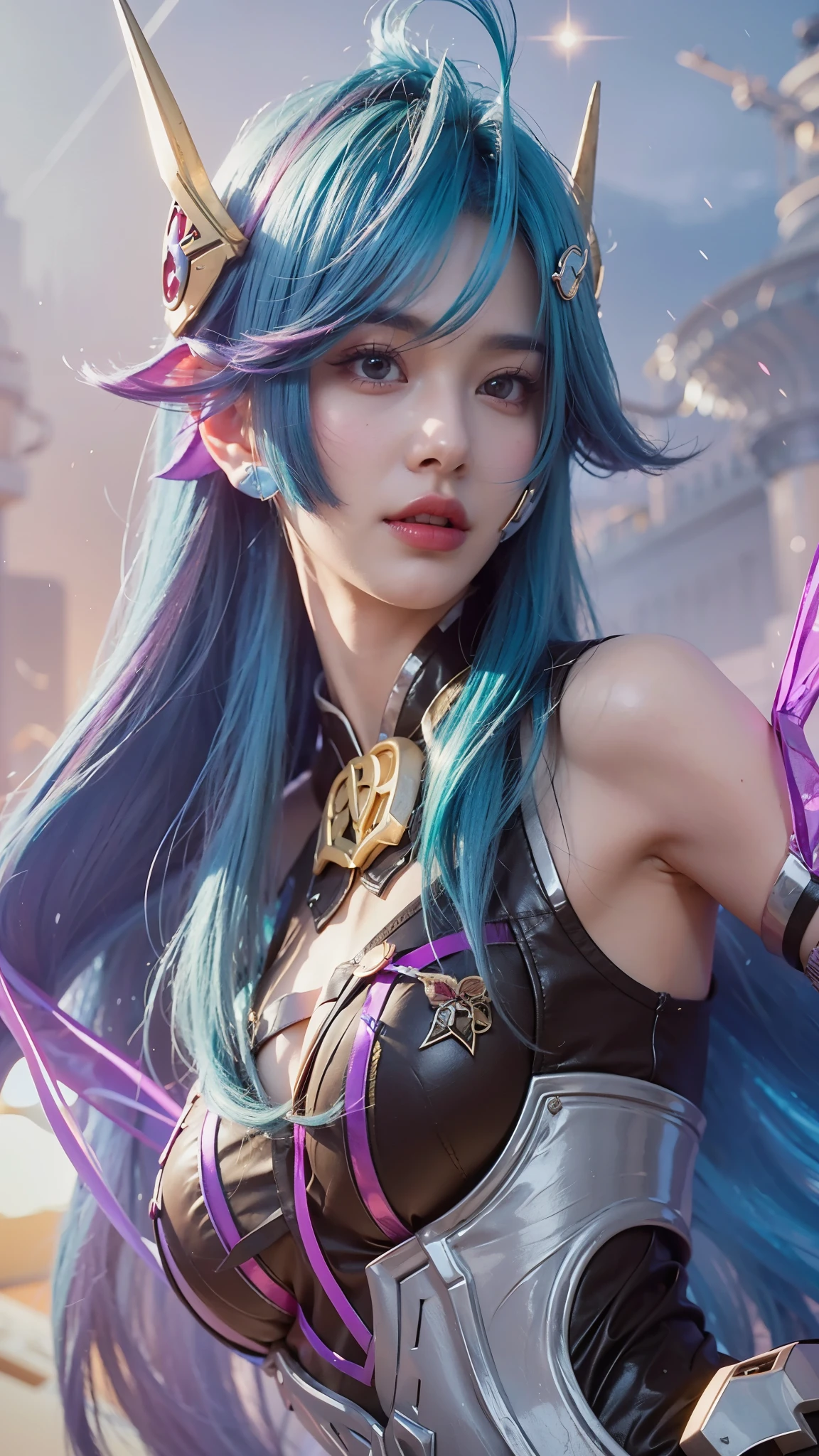 a close up of a 4 girls ,pink hair , big booobs , shadowbringers cinematic, 4 k detail fantasy, a beautiful fantasy empress, game cg, xianxia fantasy, xianxia hero, 2. 5 d cgi anime fantasy artwork, cinematic goddess close shot, ruan jia and artgerm, wow 4 k detail fantasy, hyperdetailed fantasy character