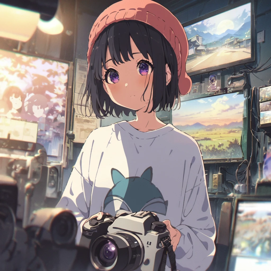((anime:1.4,illustration)),(masterpiece, top quality, best quality),(ultra-detailed, absolutely resolution),((16k, high res)), (((night sky spreading inside the hat)) ((cozy lofi illustration:1.4)), ((anime:1.4, illustration)),(masterpiece, top quality, best quality),(ultra-detailed, absolutely resolution),((16k, high res)) BREAK {lofi art, style of Laurie Greasley, style of Makoto Shinkai, anime aesthetic}, BREAK { (produces images with information than 40 million pixels with cinematic-like detailed textures shot on a Sony SLR).}