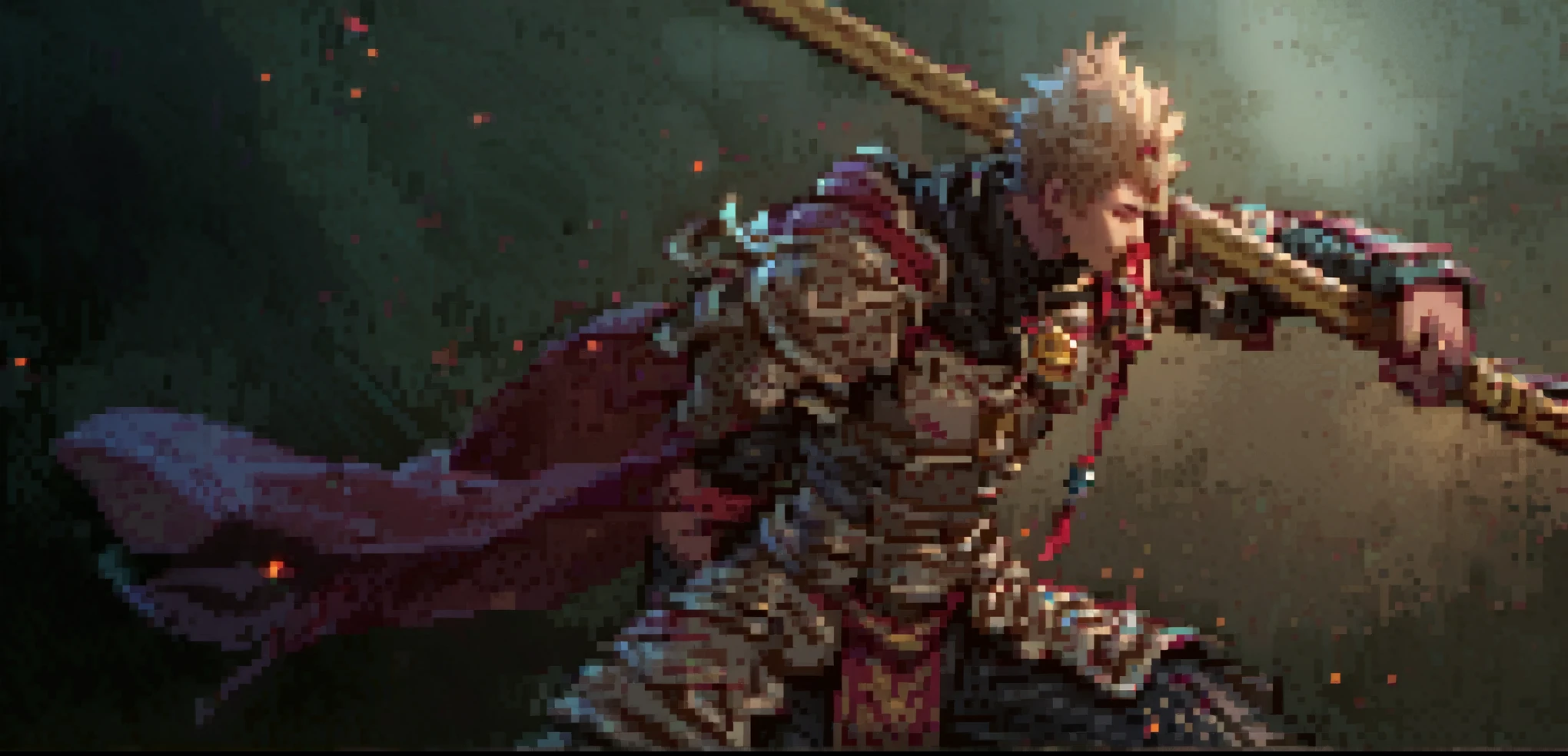 Close-up of a man in armor, wukong, sun wukong, Sun Wukong, Highly detailed visual effects