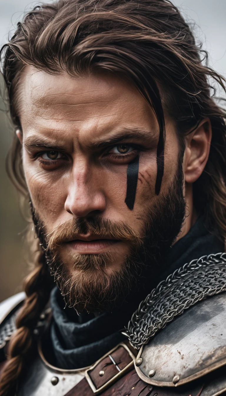 a close up of a man with a sword and a beard, medieval dark fantasy, medieval warrior, rugged male medieval knight, picture of an adult male warrior, one eye patch made by dirty bandage, tuomas korpi and wlop, portrait of a rugged warrior, portrait of a warrior, viking and templar aesthetics, fantasy warrior, portrait of a male warrior, fantasy medieval, fantasy warrior in full armor