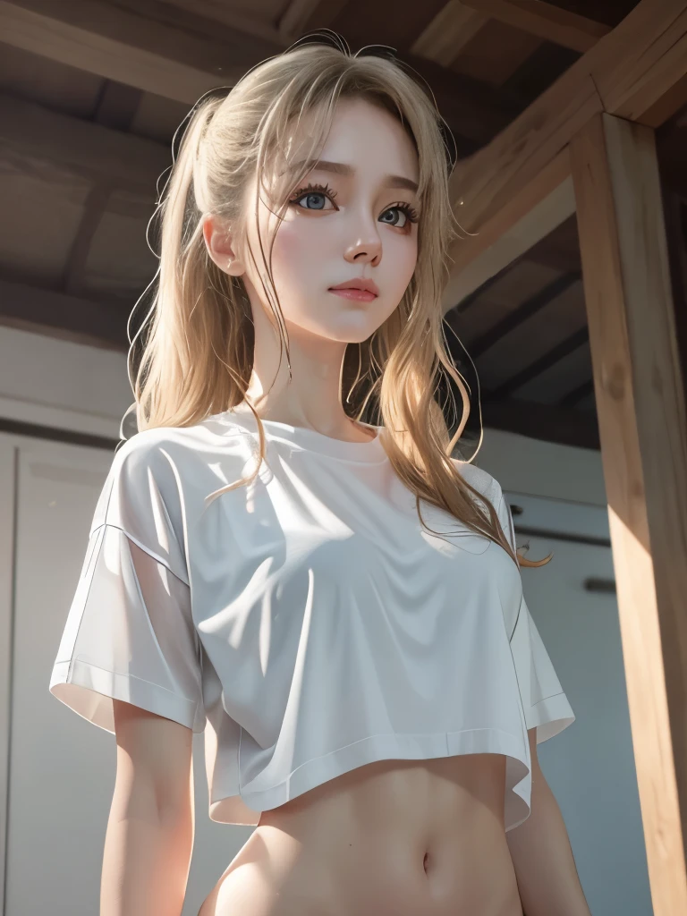 Girl in wet white gym wear, Ultra high definition, Perfect description, Wet white shirt, Realistic, 8K Photorealistic:1.5, Soft lighting, detailed, Real Full HD, 16k raw photos:1.5,