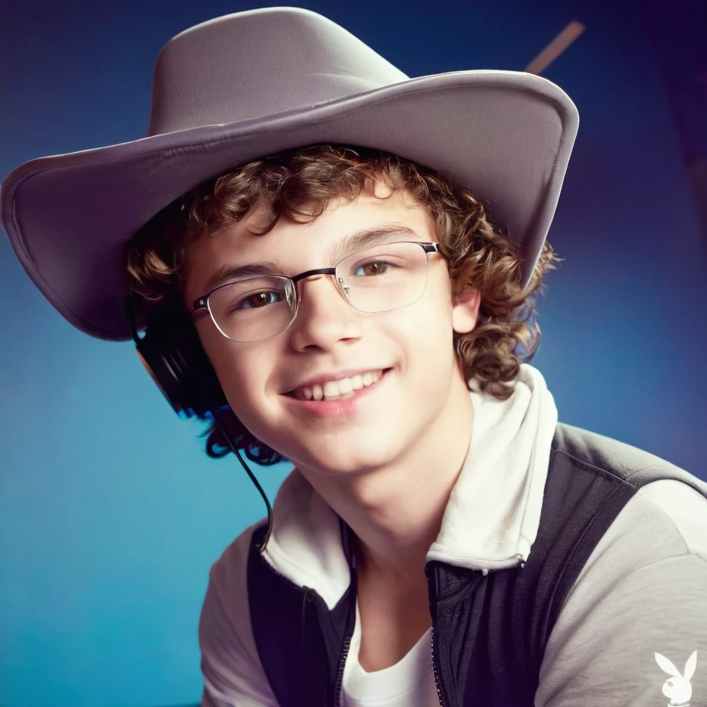 In honor of my son’s birthday. This look like my kid , like so much
Prompt: 15 year old Caucasian boy with brown eyes, brown curly short hair and glasses. wearing long black and white hooded t-shirt, black athletic pants. he is in his bedroom playing Xbox and wearing a headset. he has a birthday balloon and gifts nearby
