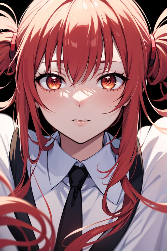 masterpiece, best quality, (extremely detailed CG unity 8k wallpaper, masterpiece, best quality, ultra-detailed, best shadow), (detailed background), (beautiful detailed face, beautiful detailed eyes), High contrast, (best illumination, an extremely delicate and beautiful),1girl,((colourful paint splashes on transparent background, dulux,)), ((caustic)), dynamic angle,beautiful detailed glow,full body, blood splash on face. close up of a woman, anime girl with red hair and a white shirt and tie, a character portrait by Yang J, pixiv, shin hanga, portrait of an anime girl, female anime character, portrait anime girl, portrait of asuka langley soryu, beautiful anime portrait, detailed portrait of anime girl, anime character, realistic anime artstyle, anime girl portrait, anime character portrait