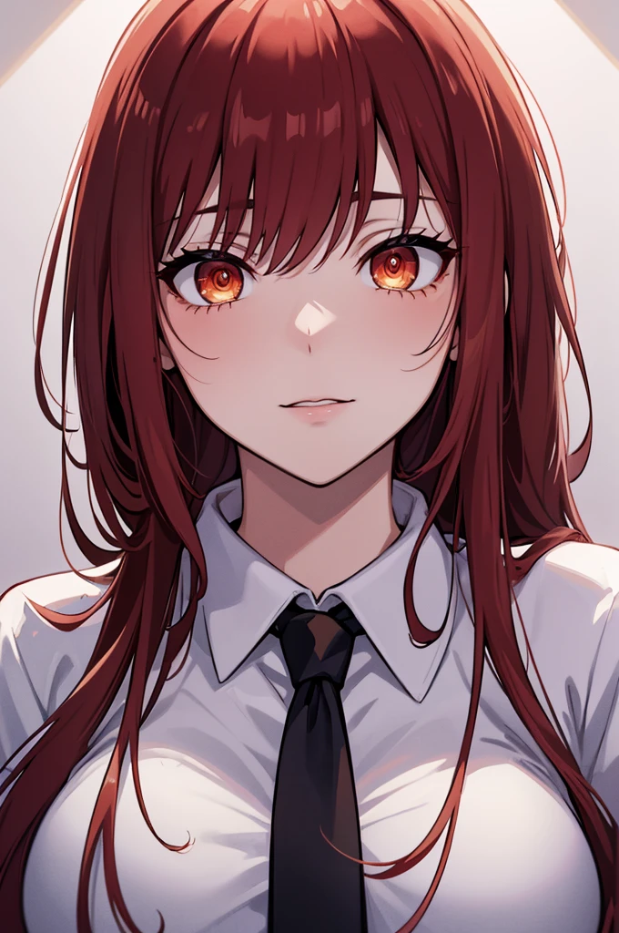 masterpiece, best quality, (extremely detailed CG unity 8k wallpaper, masterpiece, best quality, ultra-detailed, best shadow), (detailed background), (beautiful detailed face, beautiful detailed eyes), High contrast, (best illumination, an extremely delicate and beautiful),1girl,((colourful paint splashes on transparent background, dulux,)), ((caustic)), dynamic angle,beautiful detailed glow,full body, blood splash on face. close up of a woman, anime girl with red hair and a white shirt and tie, a character portrait by Yang J, pixiv, shin hanga, portrait of an anime girl, female anime character, portrait anime girl, portrait of asuka langley soryu, beautiful anime portrait, detailed portrait of anime girl, anime character, realistic anime artstyle, anime girl portrait, anime character portrait