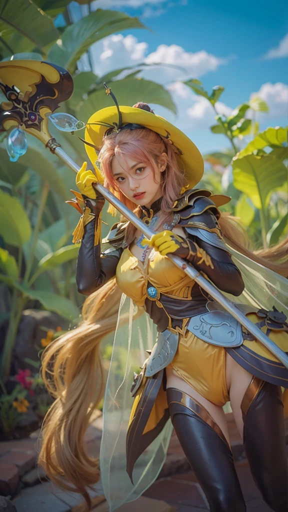 a close up of a 4 girls  ,pink hair , big booobs ,  shadowbringers cinematic, 4 k detail fantasy, a beautiful fantasy empress, game cg, xianxia fantasy, xianxia hero, 2. 5 d cgi anime fantasy artwork, cinematic goddess close shot, ruan jia and artgerm, wow 4 k detail fantasy, hyperdetailed fantasy character