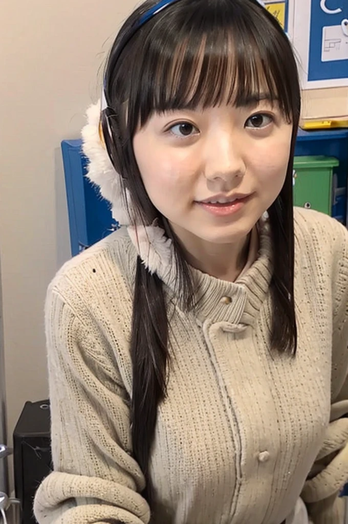 During class, primary school, upper body, (arms behind back:1.1)
