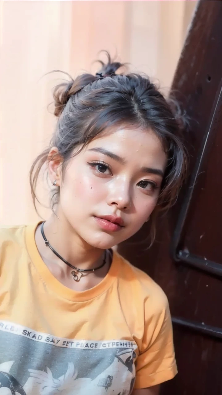 (realistic:1.3) , finely detailed, quality, (masterpiece:1.2) , (photorealistic:1.2) , (best quality) , (detailed skin:1.3) , (intricate details) , ray tracing, dramatic, 1 girl, (cute korean Ethereal Female), (film grain:1.2), Skate park, Skateboard ramps, Graffiti, Half-pipe, Rails, Skaters, Bikes
