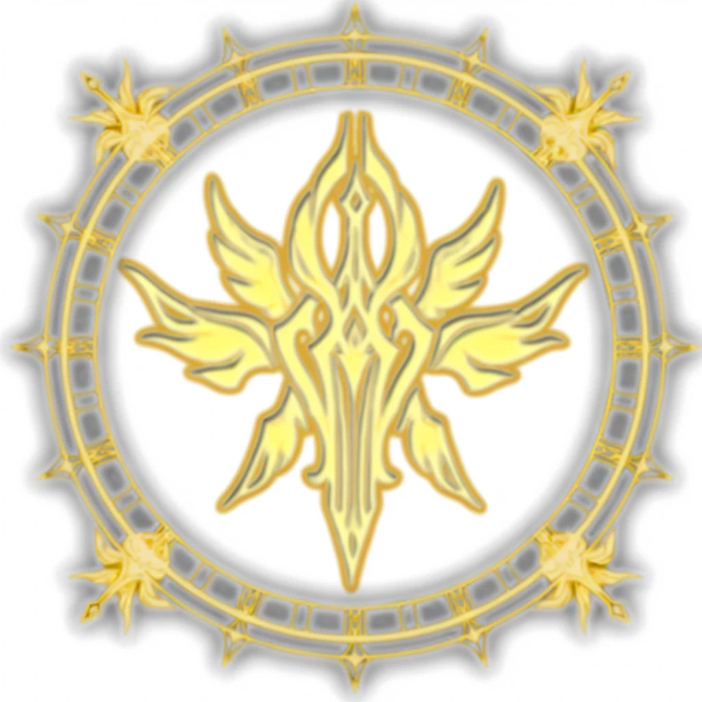 a gold leaf in a circular frame with a black background, golden sun, gungnir, medallion, imperial symbol, symmetry!! concept art, shurikens, golden circlet, emblem of wisdom, leviathan cross, sigil, the dark sun of athas, protoss!!, protoss!!!!, ancient symbol behind it, cathedral of sun, shiny!!
