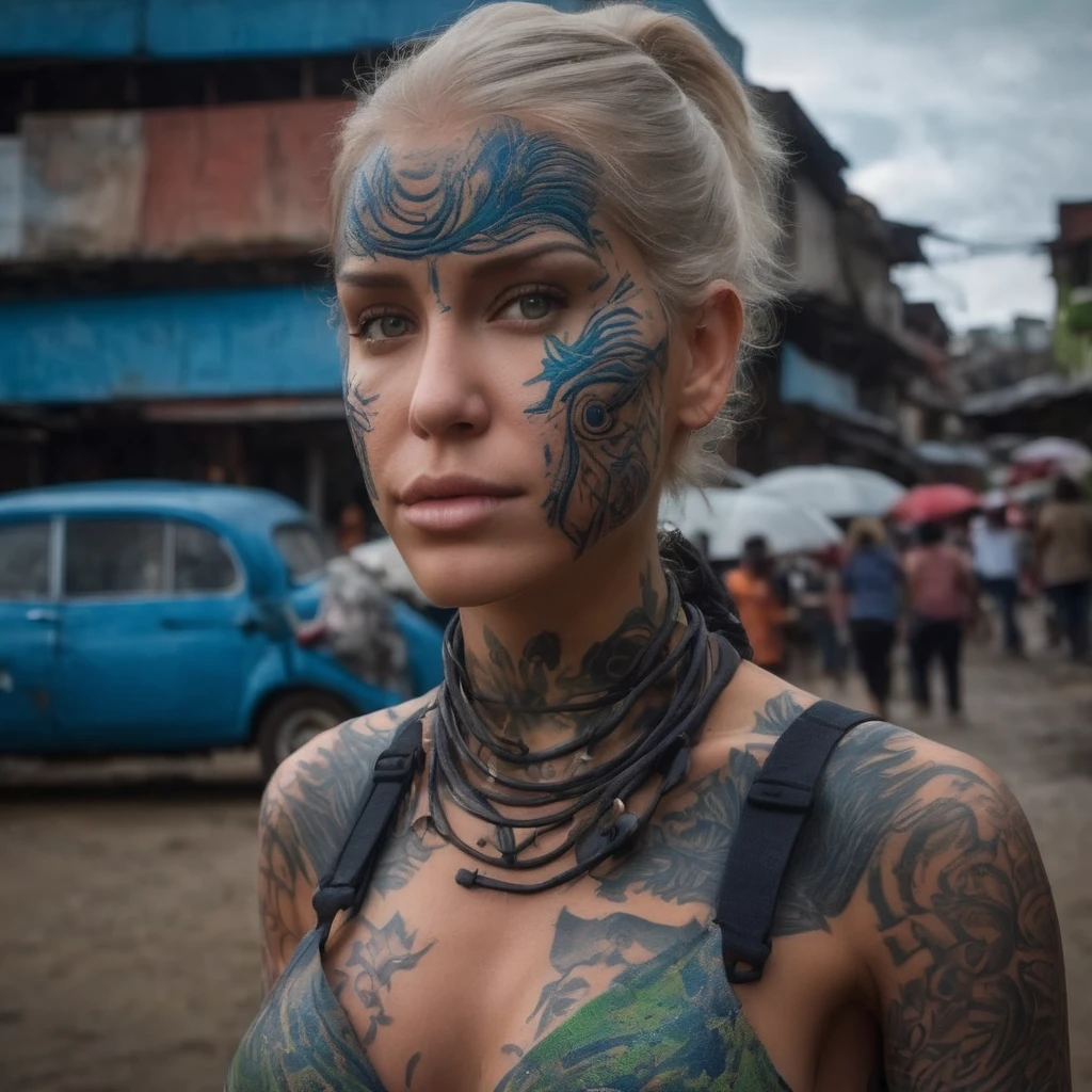 In a world ravaged by disaster, Laurence, a survivor with striking body art, must band together with others to find safety and rebuild society