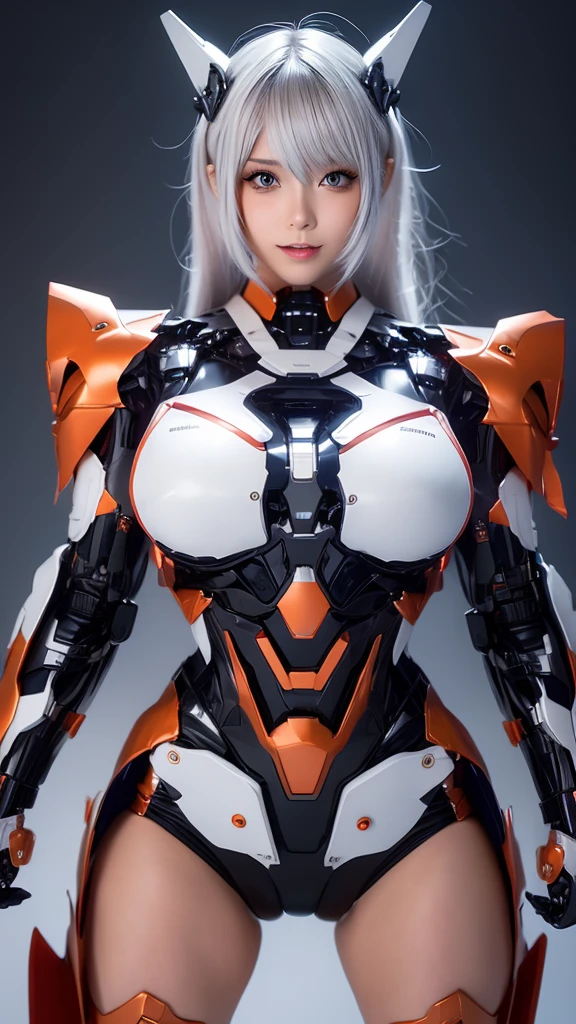 Textured skin, Super Detail, high details, High quality, Best Quality, hight resolution, 1080p, hard disk, Beautiful,(Super Heroine),Oppai Missile,beautiful cyborg woman,Mecha Cyborg Girl,Battle Mode,Girl with a Mecha Body,She wears a battle cyborg mech with a weapon,Fulll body Shot