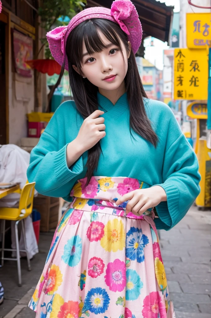 colorful China Girl pop